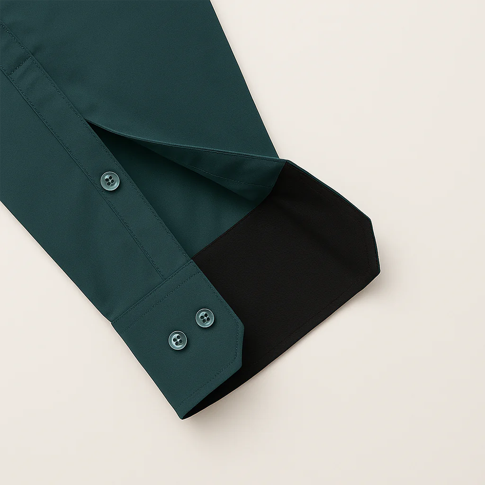 Men’s Contrast Collar & Cuff Formal Shirts | Signature Collection-Teal Green