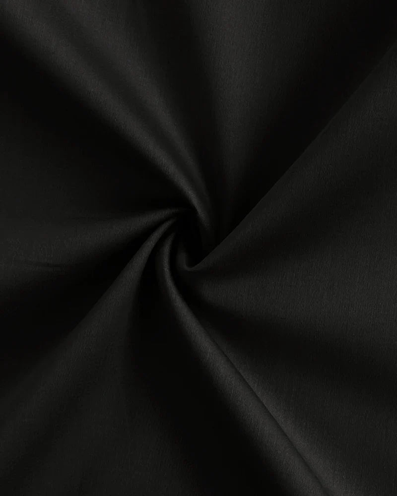 PLUS SIZE FORMAL SHIRTS IN COTTON FOR MEN (Single Pocket)- Black
