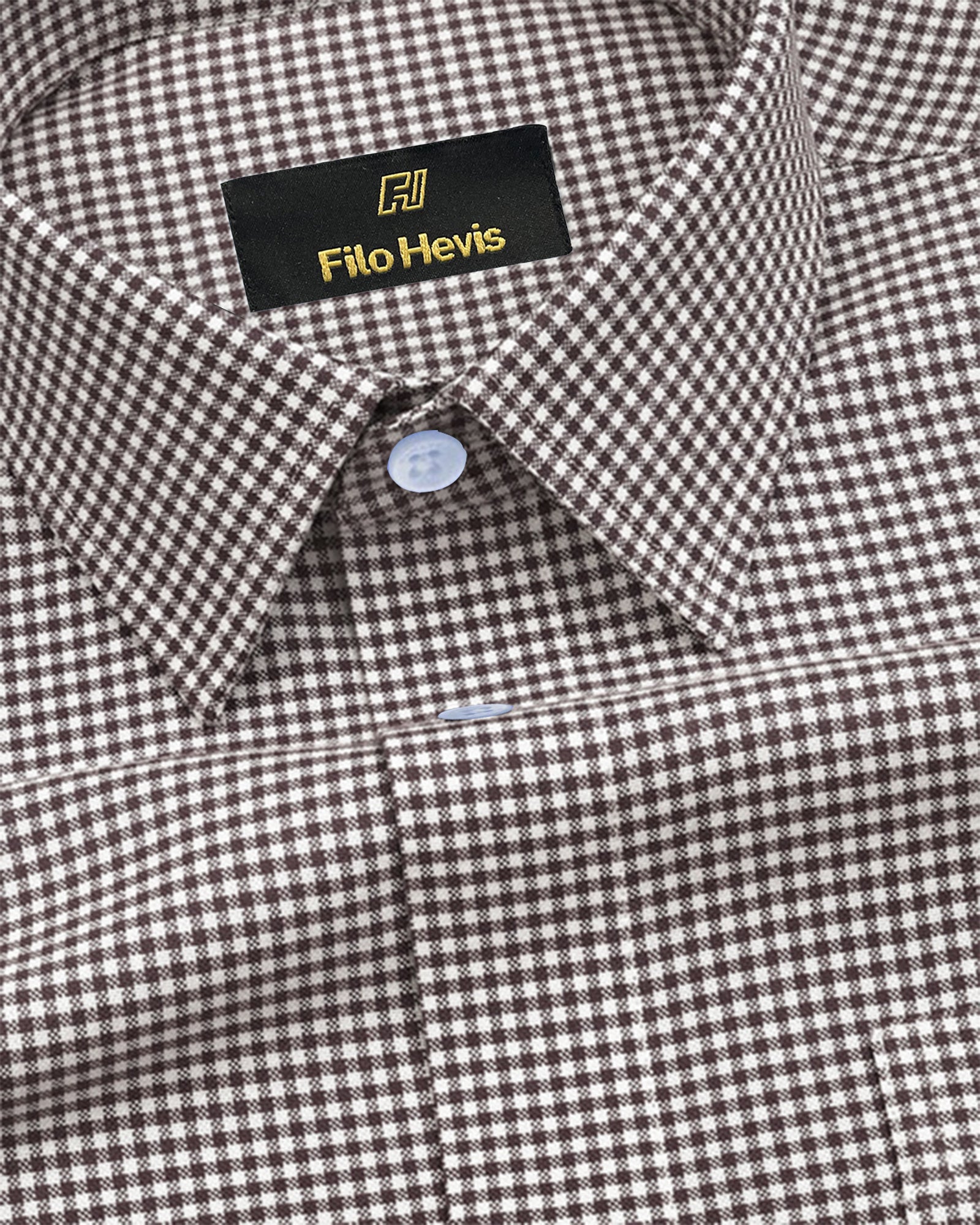 Men's Cotton Check Shirt-Brown, Regular Fit, All-Day Comfort