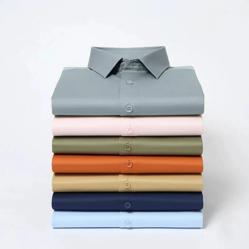 Anti Wrinkle Satin Lycra Formal Shirt (Imported Fabric)| Dark Grey