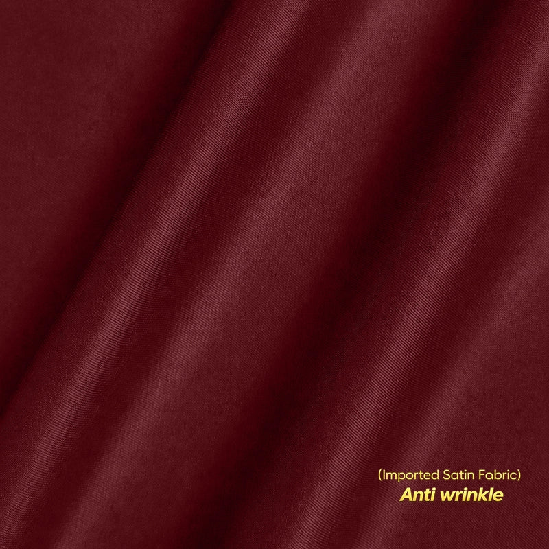 Men's Satin Lycra formal Full Sleeve shirt Maroon