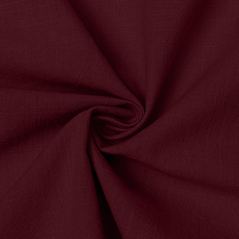 MEN’S CHINESE COLLAR SHIRT | FULL SLEEVE COTTON LINEN T-NECK SHIRT | Dark Maroon COLOR