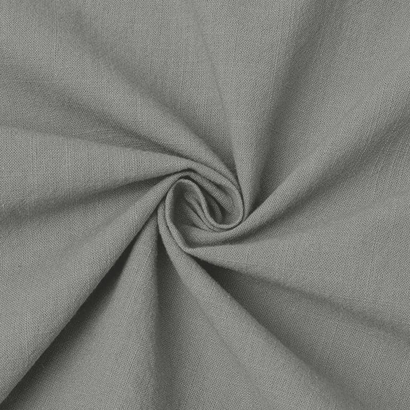 MEN’S CHINESE COLLAR SHIRT | FULL SLEEVE COTTON LINEN T-NECK SHIRT | Grey COLOR