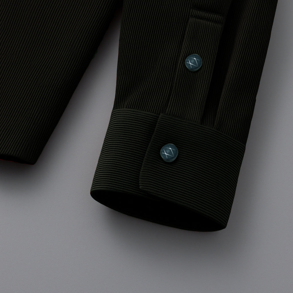 MEN’S CORDUROY SHIRT FOR WINTER STYLE | 21-WALES CORDUROY | DOUBLE POCKET | Olive-Green