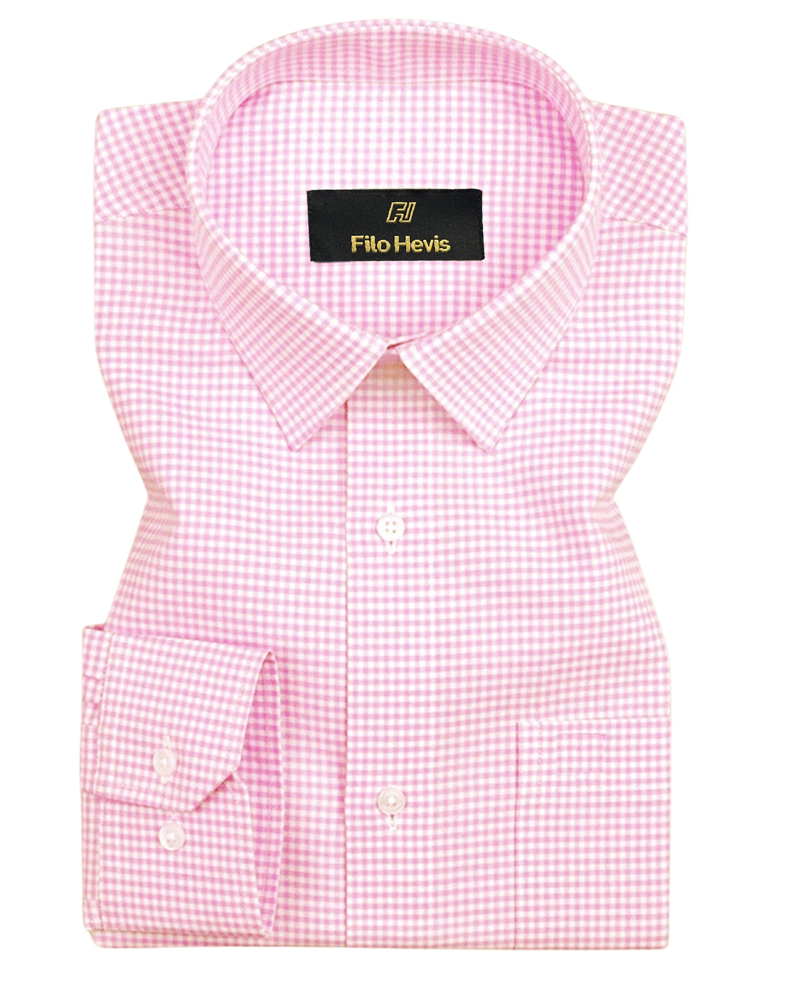 Men's Cotton Check Shirt-Pink, Regular Fit, All-Day Comfort
