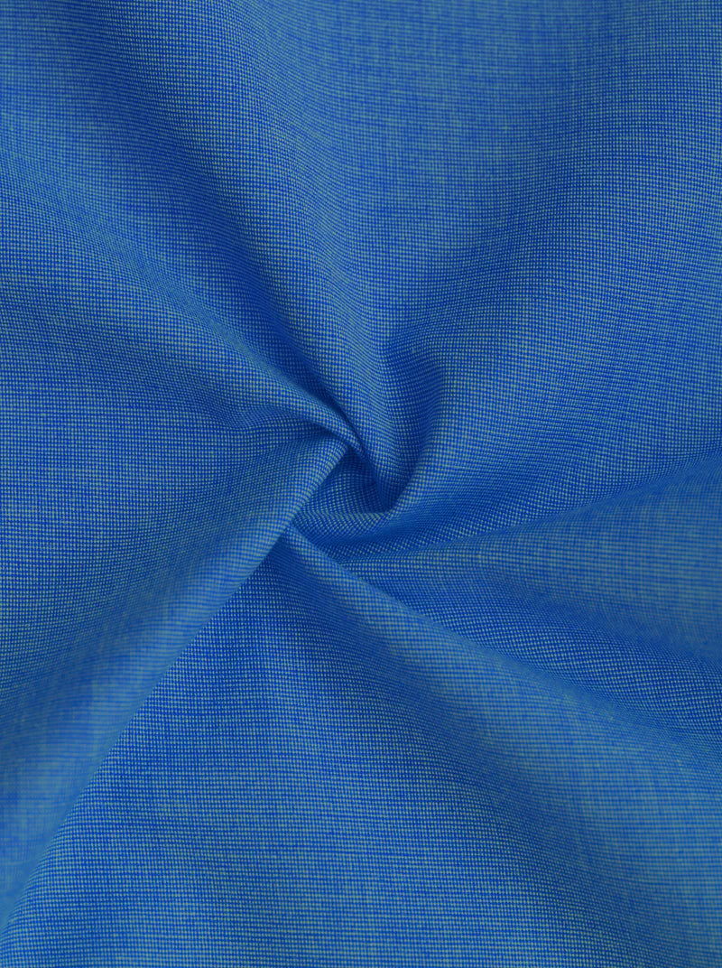 Filafil Fabric Regular Fit Single Pocket Formal Shirt Full Sleeve - Royal Blue