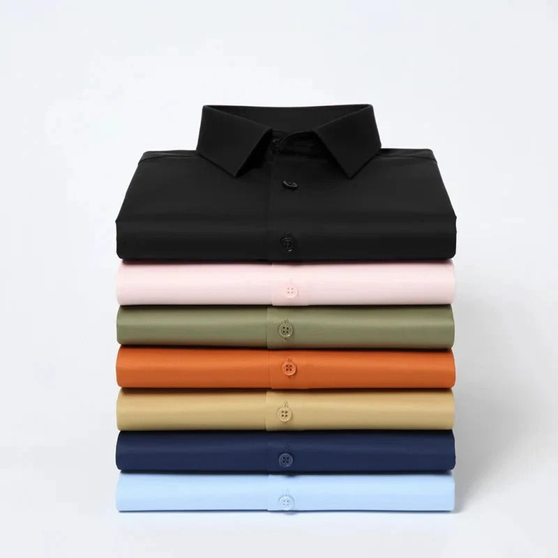 Men's Satin Lycra formal Full Sleeve shirt Black