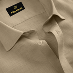 FINE LINEN SHIRTS FOR MEN (Full Sleeves)-Natural Beige