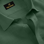 FINE LINEN SHIRTS FOR MEN (Full Sleeves)-Light Green/Sage Green
