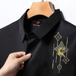 PARTY SHIRTS FOR MEN | PREMIUM SHIRTS | CLUB SHIRTS Deer Embroidery-Black