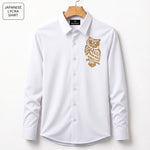 Owl Embroidery Party Shirts | Club Wear | White