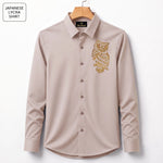 Owl Embroidery Party Shirts | Club Wear | Olive