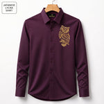 Owl Embroidery Party Shirts | Club Wear | Wine