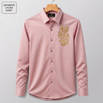Owl Embroidery Party Shirts | Club Wear | Peach