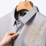Tiger Embroidery Party Shirts | Club Wear | Light Grey