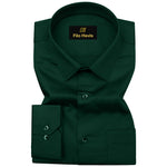 PLATINUM COTTON SATIN FORMAL SHIRT FOR MEN (Single Pocket)-Teal Green