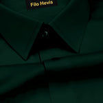 PLATINUM COTTON SATIN FORMAL SHIRT FOR MEN (Single Pocket)-Teal Green