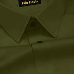 PLATINUM COTTON SATIN FORMAL SHIRT FOR MEN (Single Pocket)-Light Mehndi