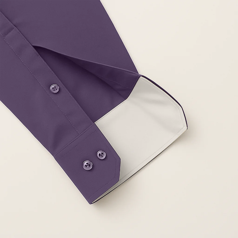 Men’s Contrast Collar & Cuff Formal Shirts | Signature Collection-Purple
