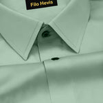 PLATINUM COTTON SATIN FORMAL SHIRT FOR MEN (Single Pocket)-Pista Green