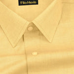 Filafil Fabric Regular Fit Single Pocket Formal Shirt Full Sleeve - Yellow