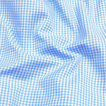 Men's Cotton Check Shirt-Sky Blue, Regular Fit, All-Day Comfort