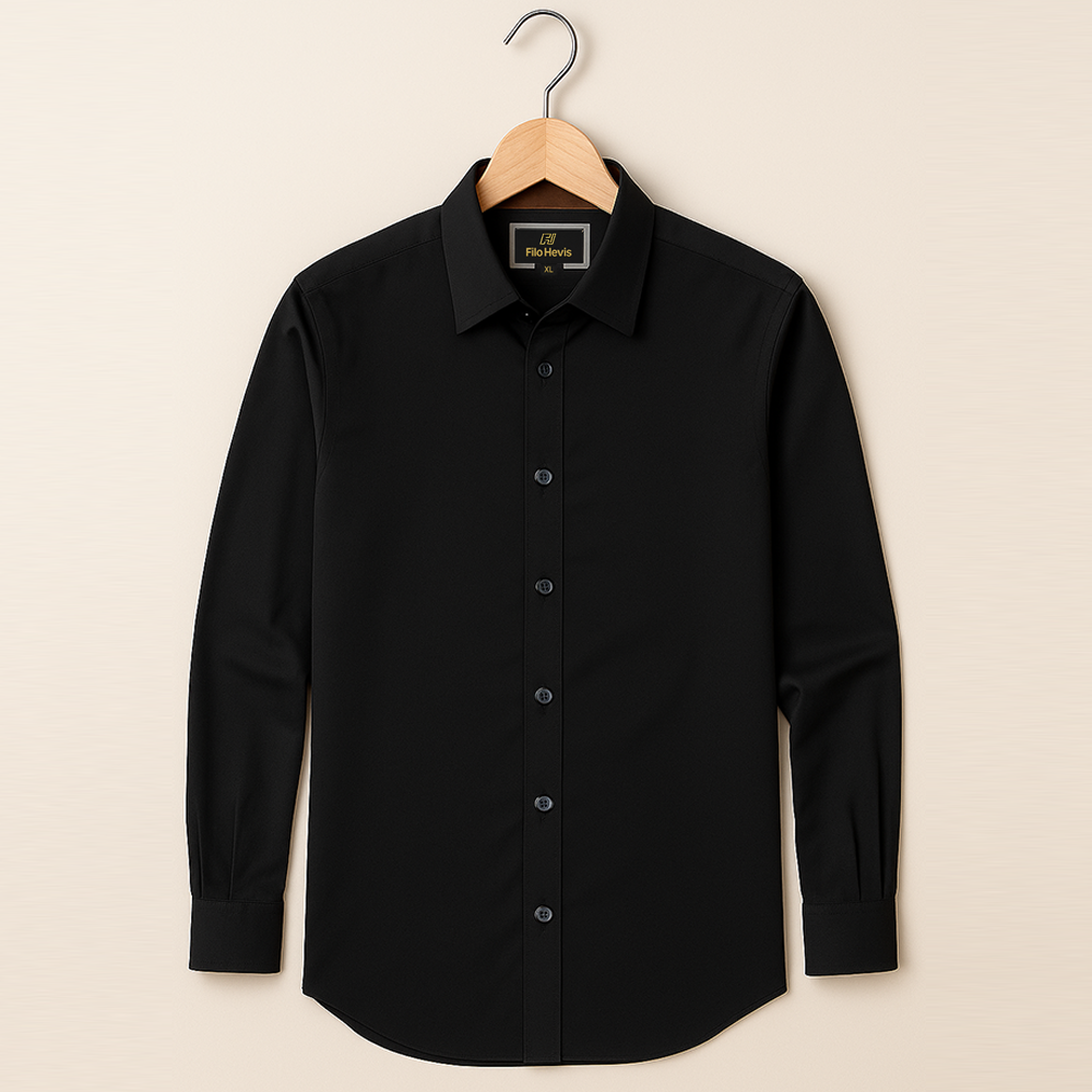 Men’s Contrast Collar & Cuff Formal Shirts | Signature Collection-Black