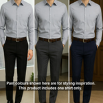 PLATINUM COTTON SATIN FORMAL SHIRT FOR MEN (Single Pocket)-Grey