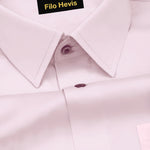 PLATINUM COTTON SATIN FORMAL SHIRT FOR MEN (Single Pocket)-Pink