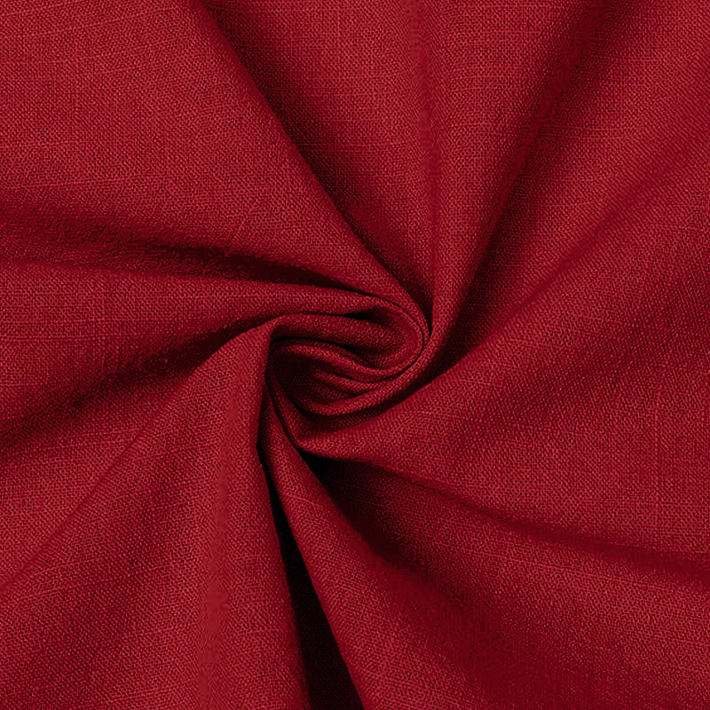 MEN’S CHINESE COLLAR SHIRT | FULL SLEEVE COTTON LINEN T-NECK SHIRT | Red COLOR