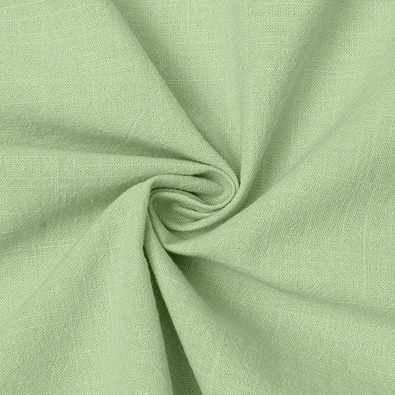 MEN’S CHINESE COLLAR SHIRT | FULL SLEEVE COTTON LINEN T-NECK SHIRT | Light Green COLOR