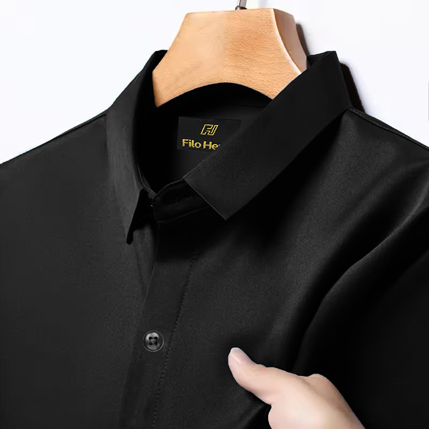 Japanese Lycra Stretch Formal Shirt for Men | Black