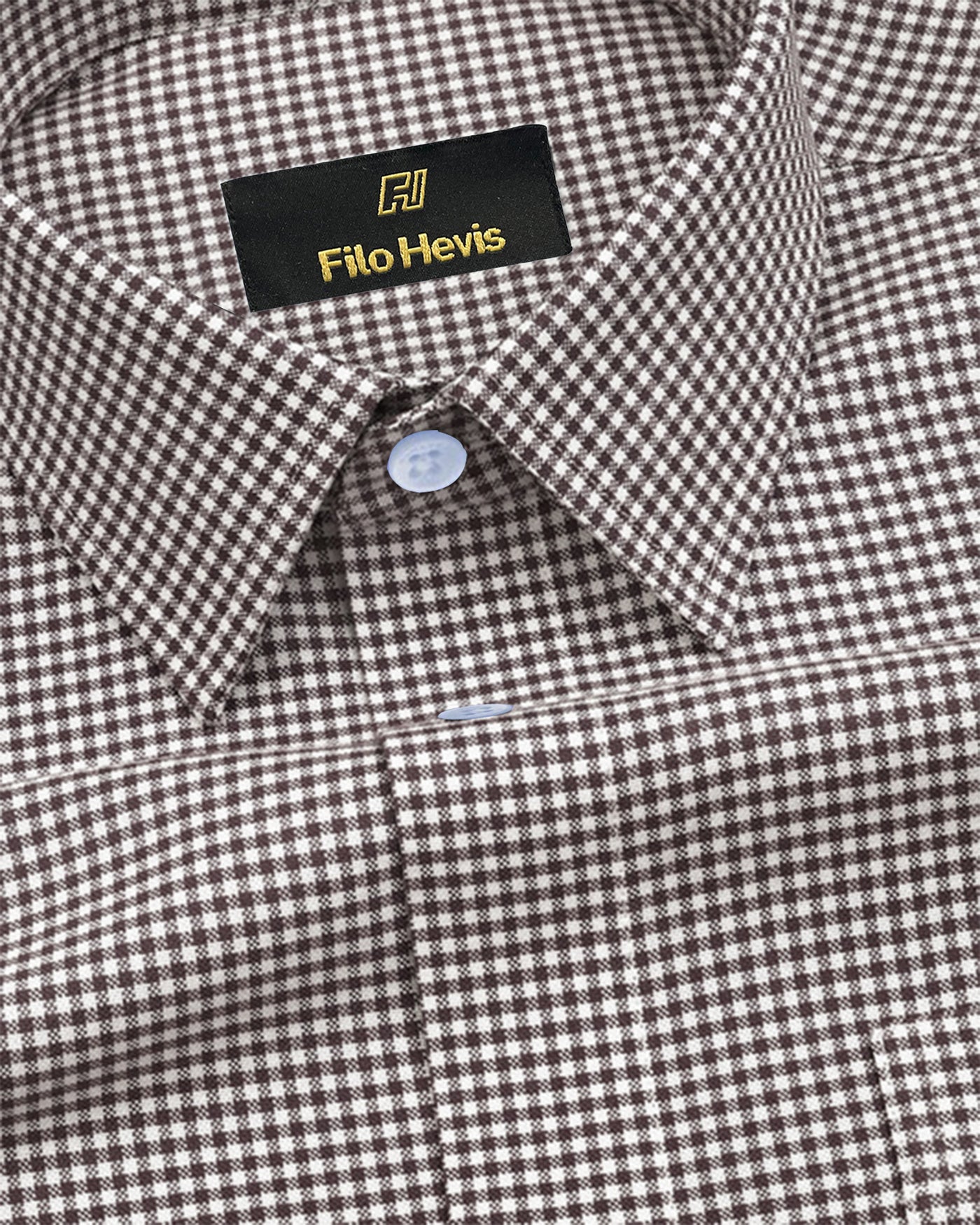 Men's Cotton Check Shirt-Brown, Regular Fit, All-Day Comfort