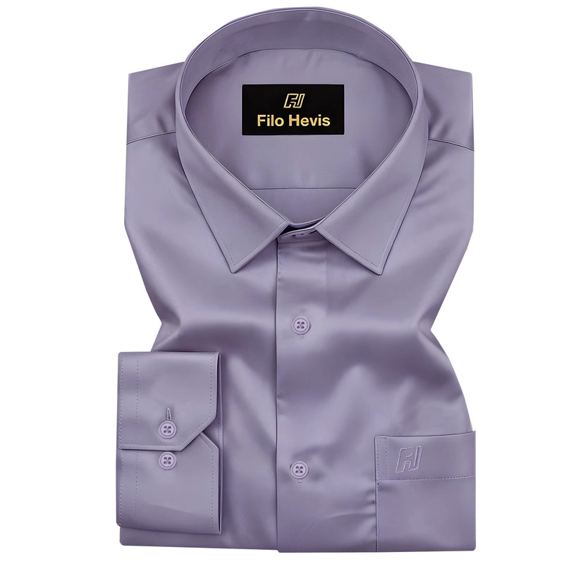 PLATINUM COTTON SATIN FORMAL SHIRT FOR MEN (Single Pocket)-Onion