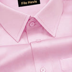 PLATINUM COTTON SATIN FORMAL SHIRT FOR MEN (Single Pocket)-Pink