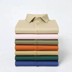 Men's Satin Lycra formal  Full Sleeve Shirt Beige