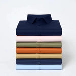 Men's Satin Lycra formal  Full Sleeve shirt Navy Blue