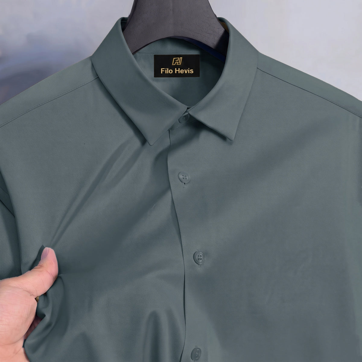 Anti Wrinkle Satin Lycra Formal Shirt (Imported Fabric)| Dark Grey