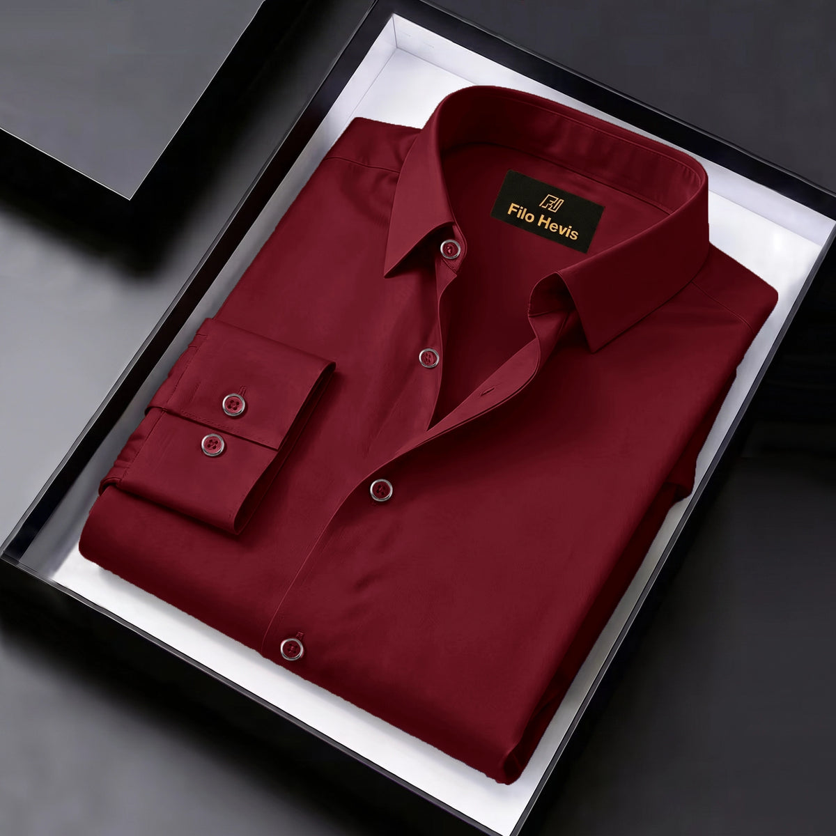 Men's Satin Lycra formal  Full Sleeve shirt Maroon