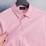 Men's Satin Lycra formal Full Sleeve Shirt Pink