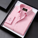 Men's Satin Lycra formal Full Sleeve Shirt Pink