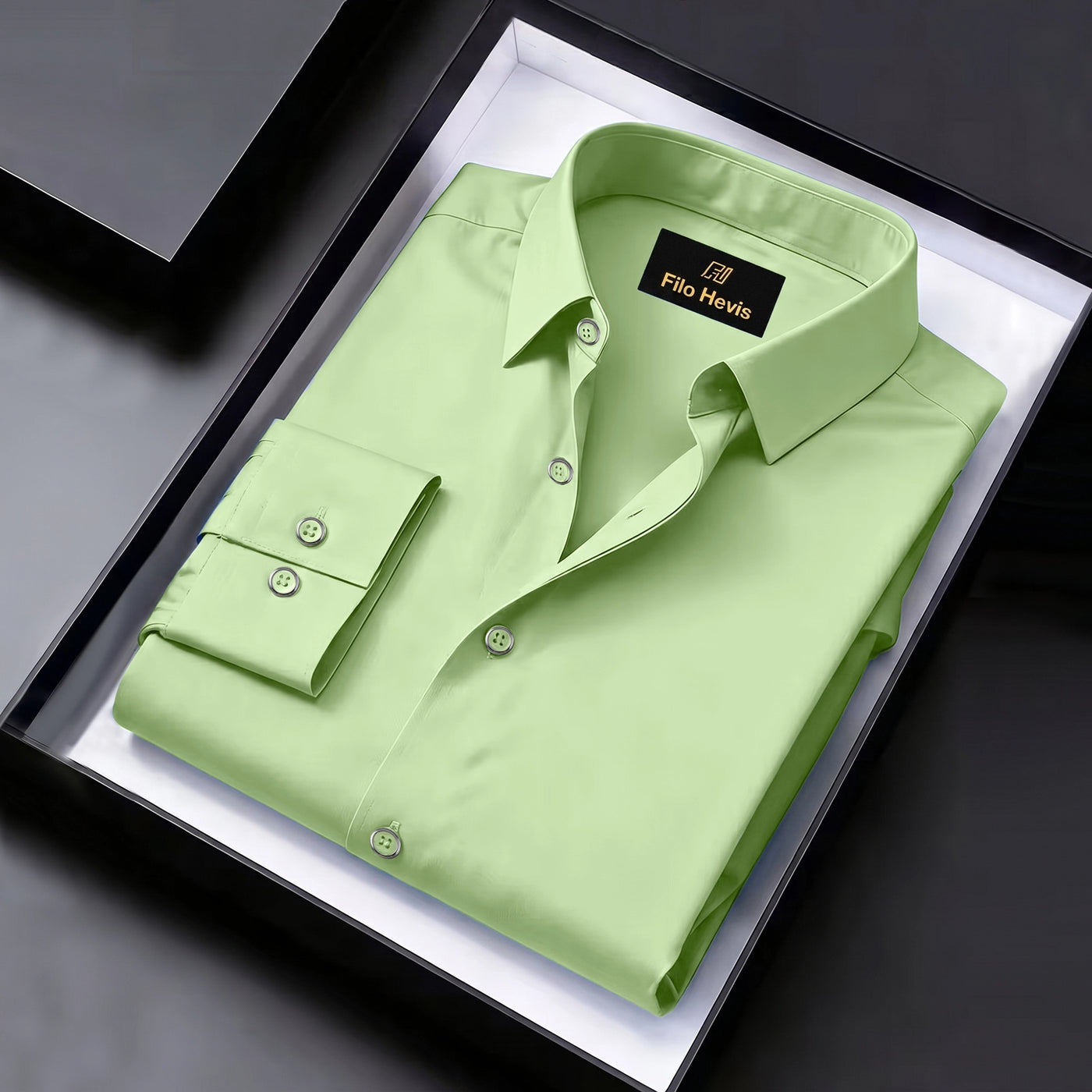 Men's Satin Lycra formal  Full Sleeve shirt Pista Green