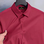 Men's Satin Lycra formal Full Sleeve Shirt Red