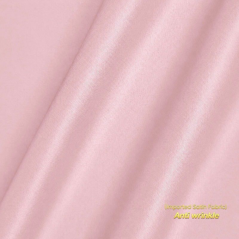 Men's Satin Lycra formal Full Sleeve Shirt Pink