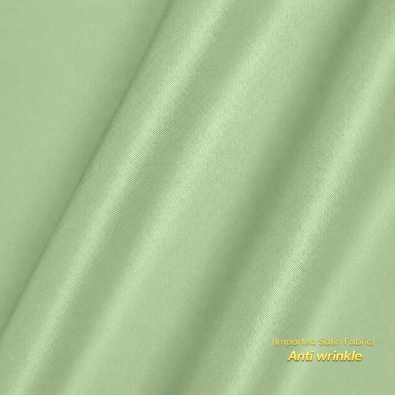 Men's Satin Lycra formal  Full Sleeve shirt Pista Green