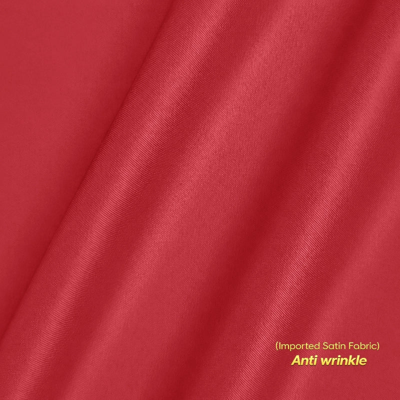 Men's Satin Lycra formal Full Sleeve Shirt Red