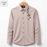 Deer Embroidery Party Shirts | Club Wear | Olive