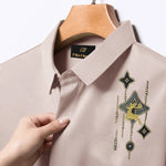PARTY SHIRTS FOR MEN | PREMIUM SHIRTS | CLUB SHIRTS Deer Embroidery-Olive