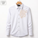 Tiger Embroidery Party Shirts | Club Wear | White