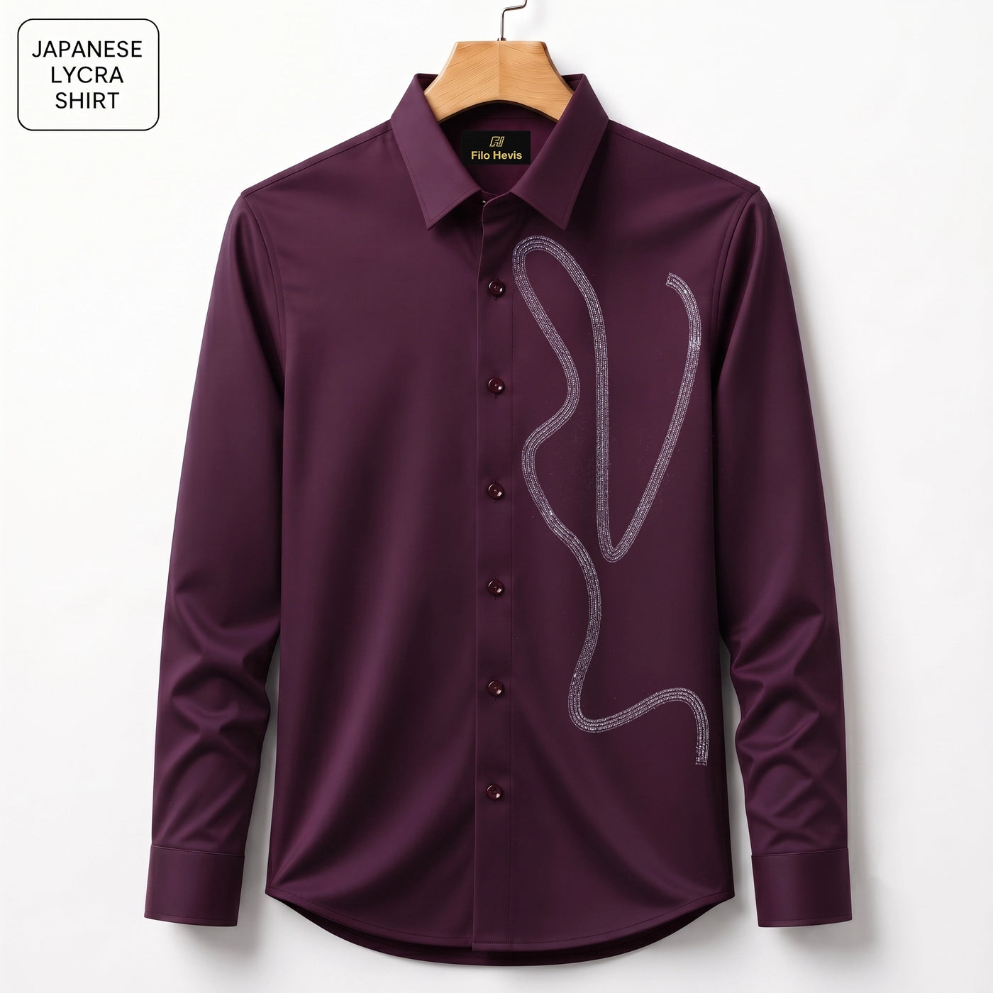 Embroidery Party Shirts | Club Wear | Wine